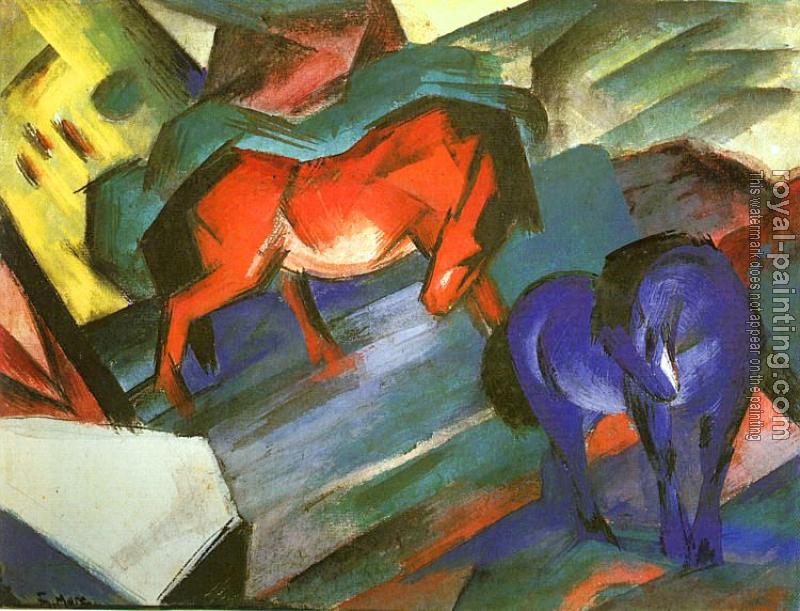 Franz Marc : Red and Blue Horse
